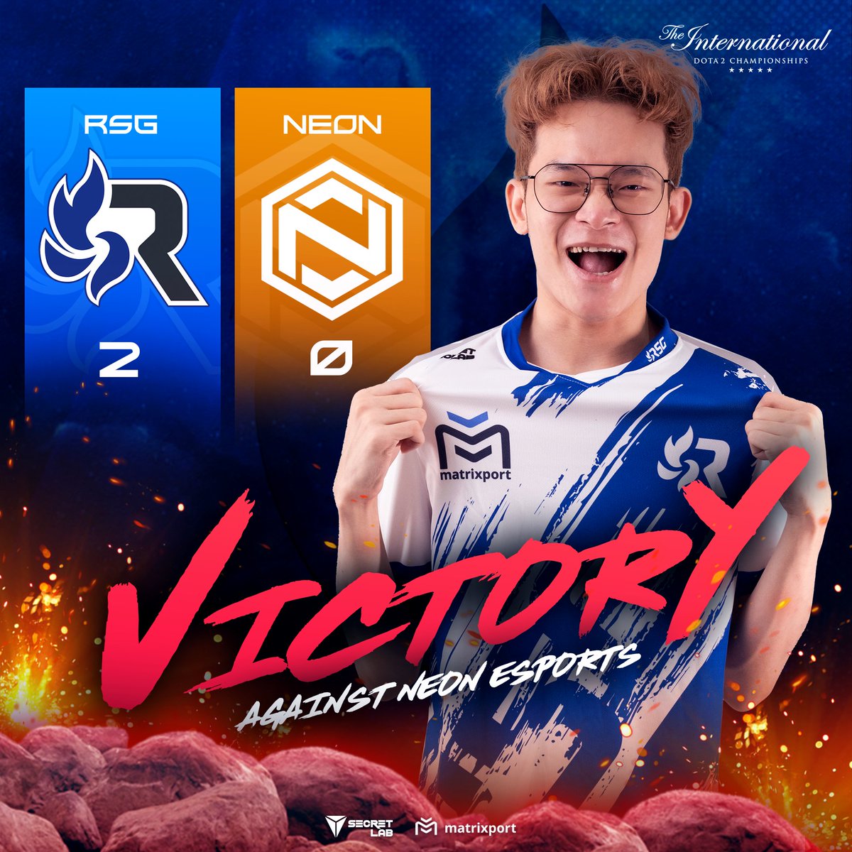 Our upper bracket run continues as we swept Neon Esports! Now we'll wait for our next opponent between T1 vs Execration 👀

#GGRSG #Dota2