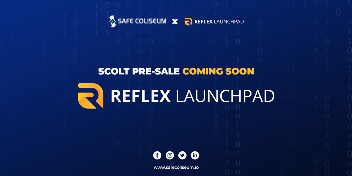 ColiseumSafe's tweet image. We are now finally announcing our Official Partner on Launching our Project! ✌️

Safe Coliseum (SCOLT) will held the Pre-Sale on Reflex Launchpad soon! 🔥 @ReflexLaunchPad @Reflex_Finance 
Stay tuned!

#Crypto #SCOLT #BNB #Ethereum #cryptocurrency #BTC  #reflexfinance