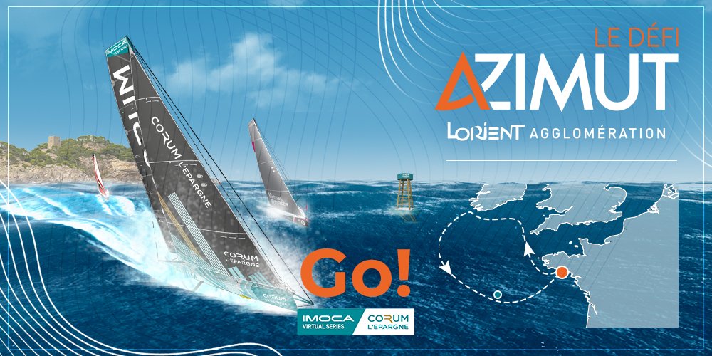 VirtualRegatta's tweet photo. 🔜 Rendez-vous à 14h pour le départ du @defiazimut, 3ème étape du championnat IMOCA Virtual Series by CORUM L'Epargne @corum_voile  ⛵️ @ImocaGS 

On vous attend en forme et prêts à en découdre sur le pont à Lorient 🔥 

Préparez-vous pour le départ ➡️ https://t.co/UWDWnLf0Fv https://t.co/OPVFP3hzSf