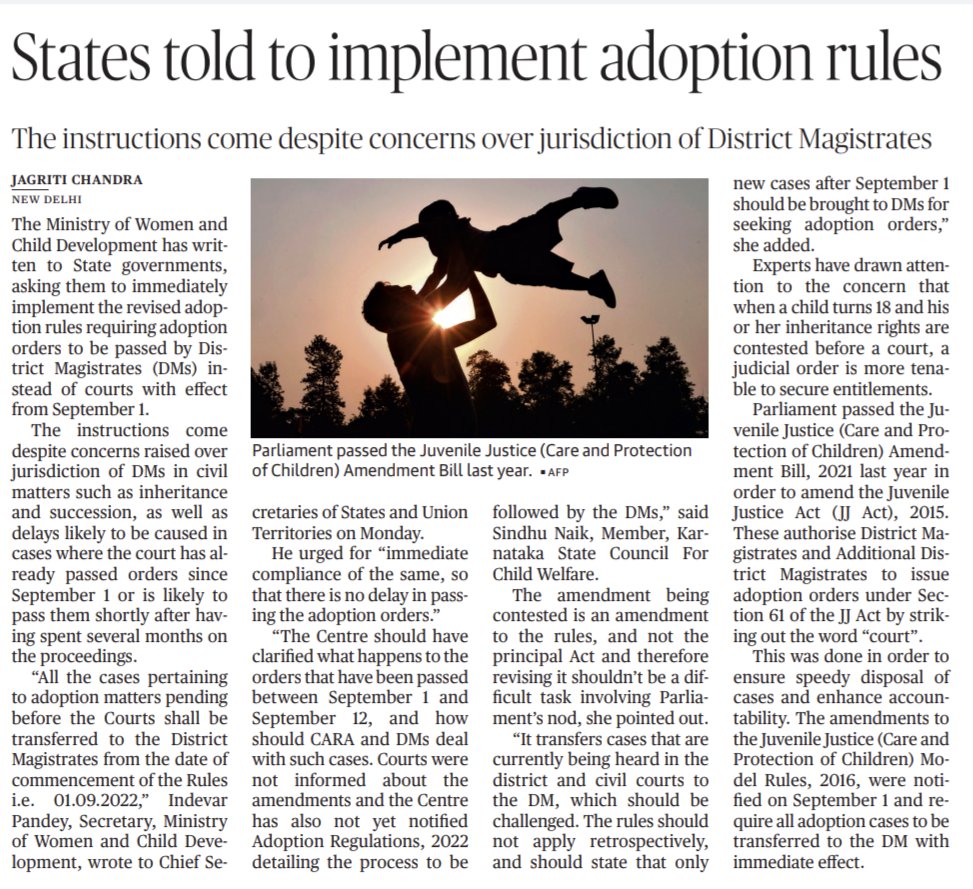 AdoptionAction's tweet photo. The most urgent need is the guidelines/ clarity on what happens to the cases that have come up between 1st and 12th September 2022. #AdoptiveParents, SAAs &amp; courts are all clueless. @IndevarPandey the community urges you to look into this. #Adoption #India https://t.co/mB060rKEdm