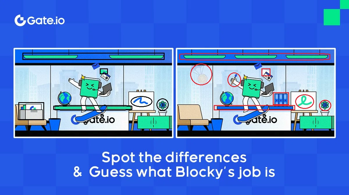 Kisy038's tweet photo. @gate_io These are 9 differences and Blocky's job is to brand new designs https://t.co/nj18M2Vawp