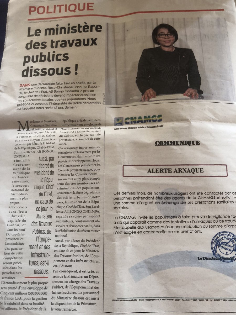 Entre kounabelisme et gabegie!!!🚶🏾‍♂️🚶🏾‍♂️🚶🏾‍♂️
#APartCaToutVaBien au #Bongoland #Gabon #Gouvernement de oufs!