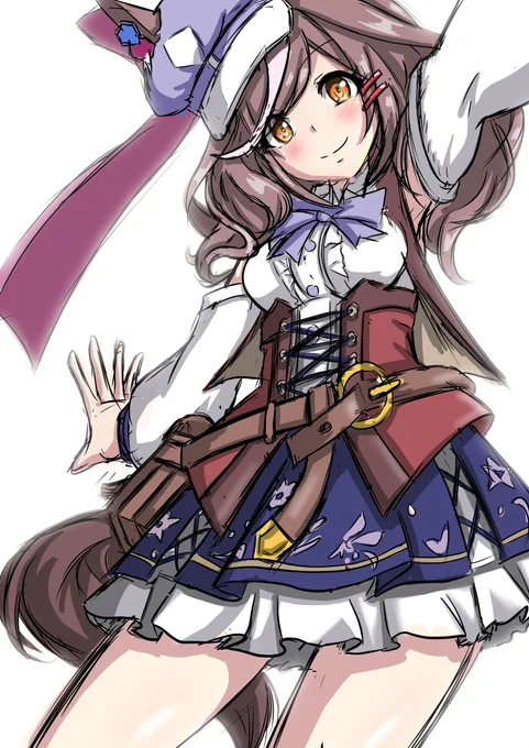 #なめこイラスト #ウマ娘 #マチカネタンホイザ 今日の配信で描いた らくがき 