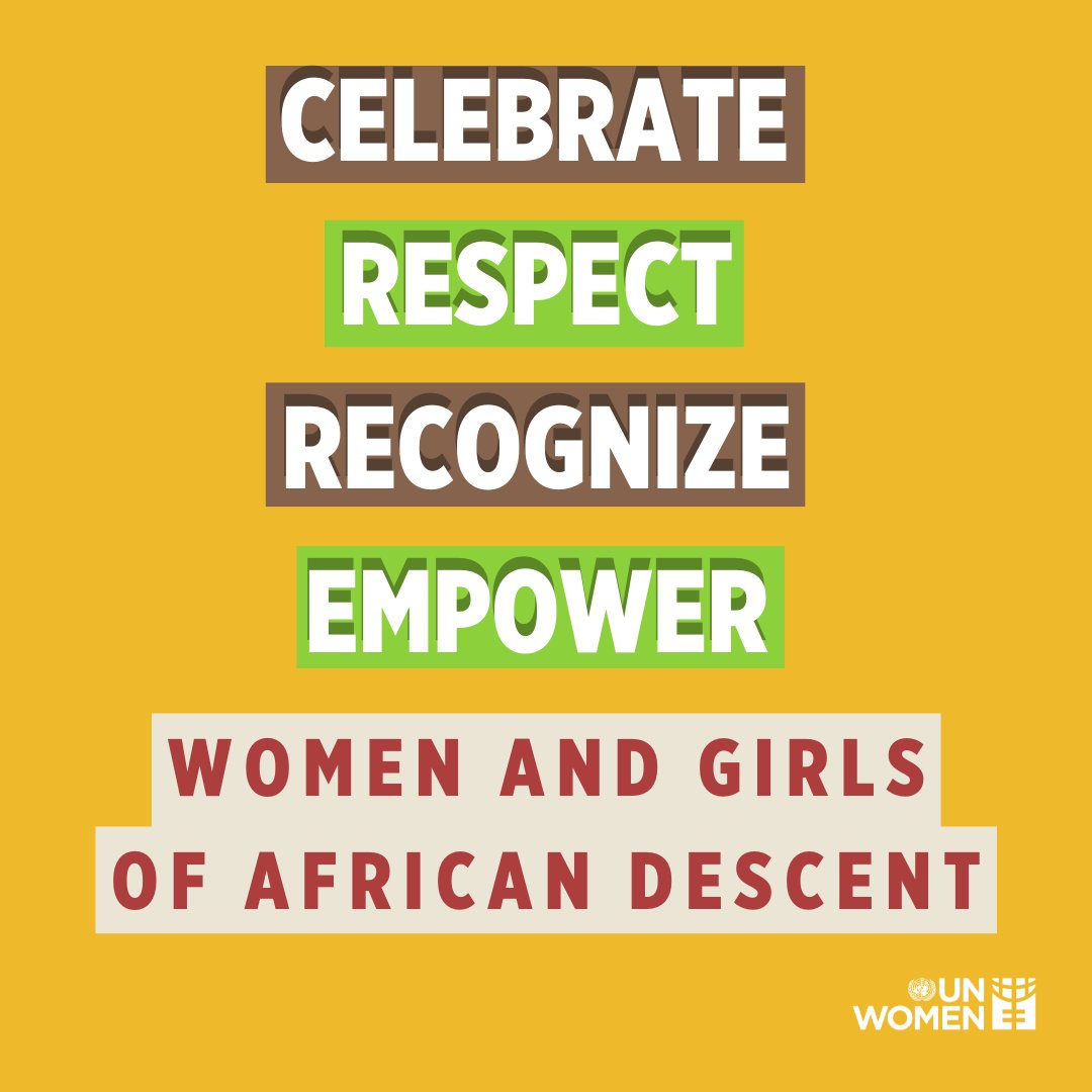 unwomenuganda's tweet photo. Shout out to women and girls of #AfricanDescent around the world!

Your contribution is central to global development and creativity. https://t.co/KpqTOMtMr6