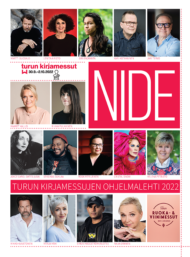 Nyt kannattaa tarkkailla postia! Turun Kirjamessujen odotettu ohjelmalehti NIDE kolahtaa kohta 30 000 turkulaisen postiluukusta sisään. Lisäksi NIDE on jaossa mm. kirjastoissa, kirjakaupoissa ja kylpylöissä Varsinais-Suomen alueella. 
Tutustu digilehteen bit.ly/3QxPYn6