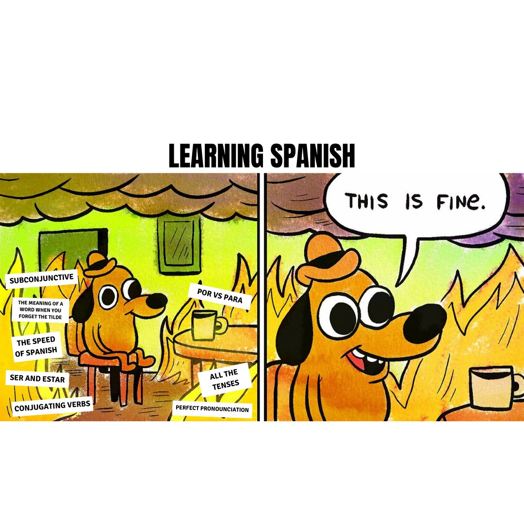 EspanoleIh's tweet photo. Feliz #mememartes en Españolé. ¿A ti también te pasa? Can you relate?

#memes #humor #funny #spanish #learnspanish #ifyouknowyouknow #spanishlanguage https://t.co/HIblRQ6EC3