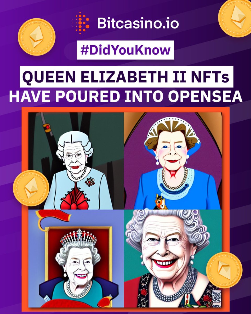 The late royal queen has entered the #NFT world! &#128081;

Let us know your favourite NFT of her! &#128071;

