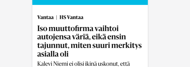 GranGilbert's tweet photo. Luin tuon HS-jutun, mutta en minäkään tajunnut, miten suuri tai mikä merkitys värillä ylipäätään oli. Tajusikohan joku muu? https://t.co/eYuT6LtvHP