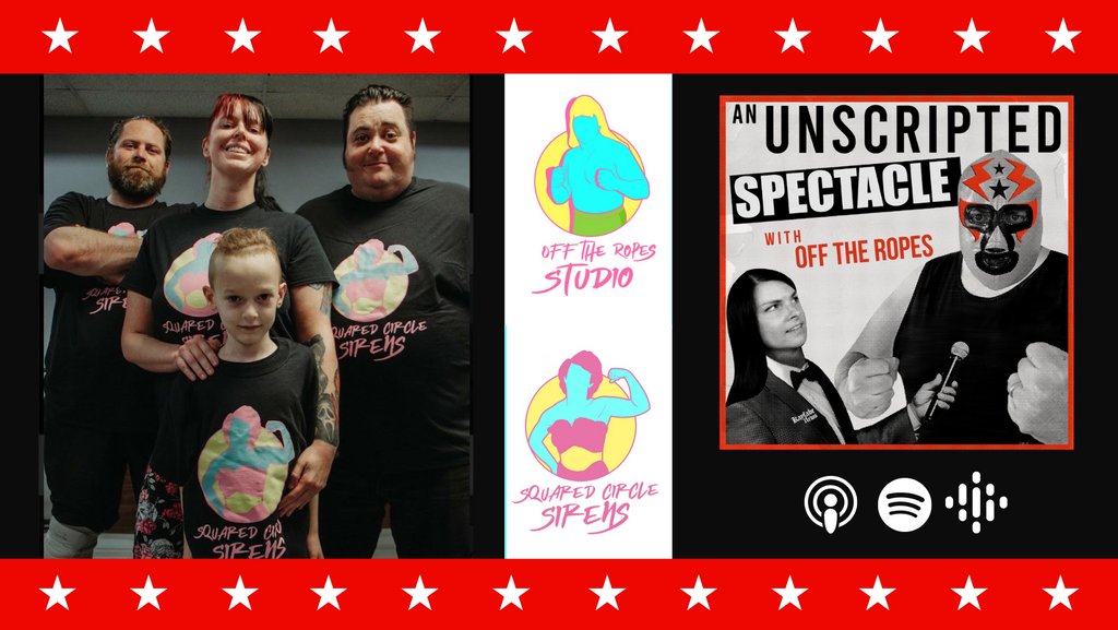 Jeff Black, Sabrina Kyle, and Lenny Lilac of Off the Ropes Studio in Kitchener, Ontario chat with us about blood and guts, horror movies, and their all-female pro wrestling program, Squared Circle Sirens. Brought to you by @KayfabeNews anunscriptedspectacle.libsyn.com/off-the-ropes-…