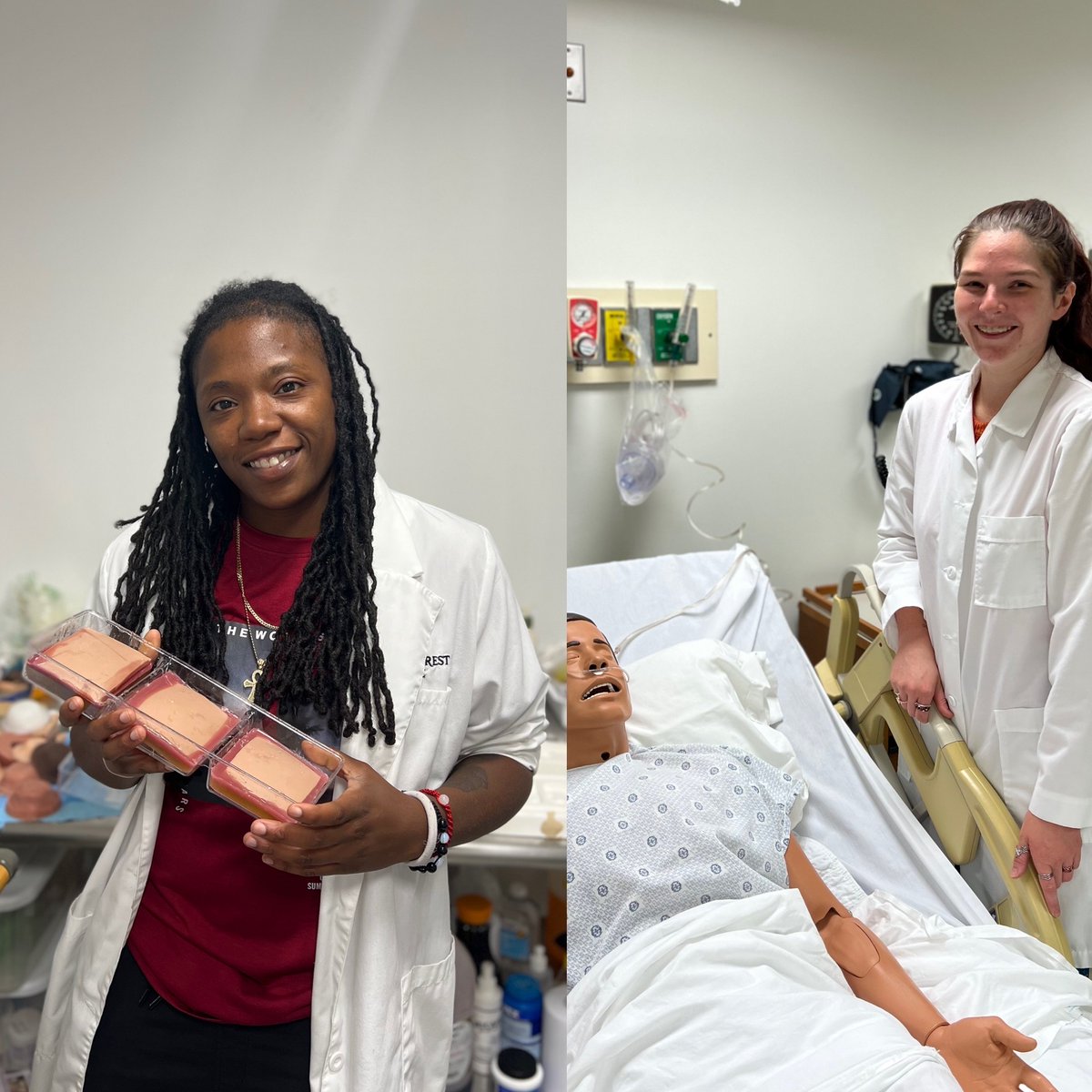 ccc_nursing's tweet photo. Continuing our celebration of Healthcare Simulation Week 2022! The Nursing Simulation Center could not function without dedicated student employees, Ja Page and Rachel Omlor! #StudentEmployees #SimTeam #HcSimWeek #CedarCrestCollege #CCCSON https://t.co/PxY5MFsjfV
