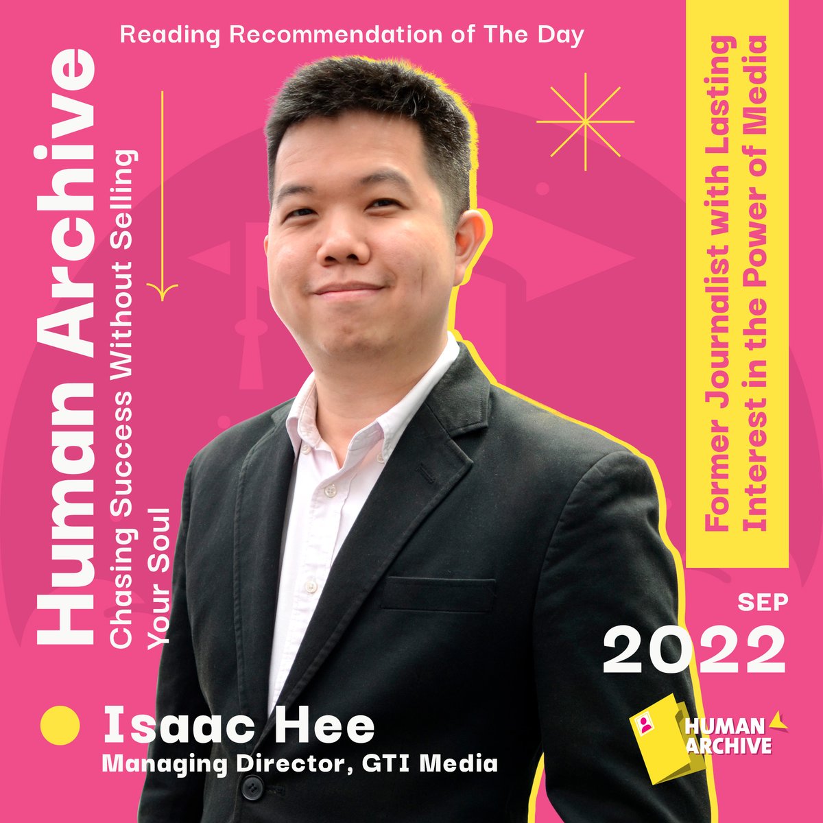 gradmalaysiaMY's tweet photo. We'll be having GTI Media's very own Managing Director, Isaac Hee, as one of our Human Books during our Human Archive segment. A former journalist with many adventures across the globe, he has a mighty grand tale of his successes and life lessons to share indeed.
#MCASF https://t.co/T0vidWiCrV