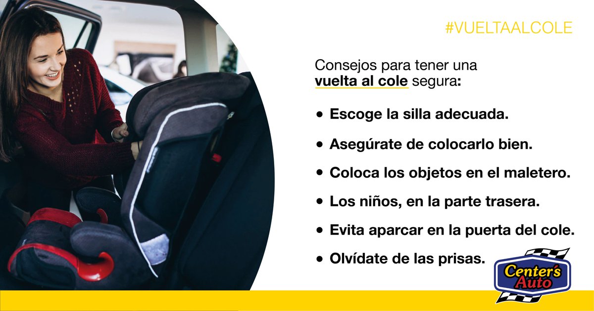 CentersAuto's tweet photo. Llega septiembre y con él la vuelta a la rutina y al trabajo. Y tu coche, ¿sabes cómo prepararlo para su vuelta a la rutina? No olvides revisar estos 6 elementos.
#CentersAuto #Vueltaacasa #Rutina #Coche https://t.co/YTRzP6K9cD