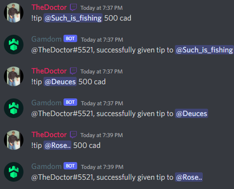 TheDoctorGamble's tweet photo. TheDoctor (@TheDoctorGamble)

Giving away $500 LTC to 5 people on gamdom $100 each with over $5k wagered under my code
 
Discord: Such_is_fishing#5338
Discord: Deuces#9498
Discord: Rose..#6314 

Congratulations winners have been tipped!

2 people missed out for not following rule https://t.co/VPUQaFWi9w