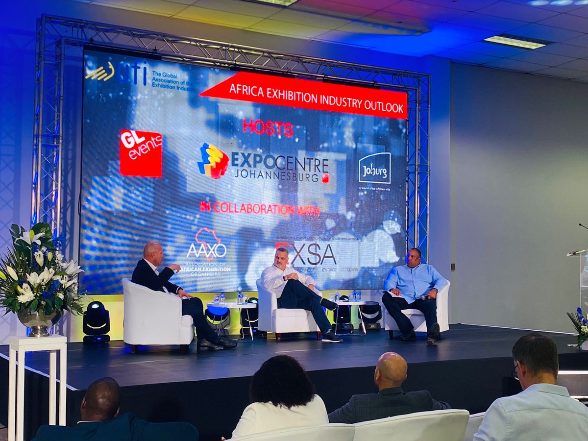 Speaking on the topic 'Investing in Africa, A view from the Multinationals' is Matt Denton, DMG events President and Gary Corin, Specialised Exhibitions Managing Director.

Session moderated by our Group CEO, Craig Newman.

#africaexhibitionindoutlook #UFI #gleventssouthafrica