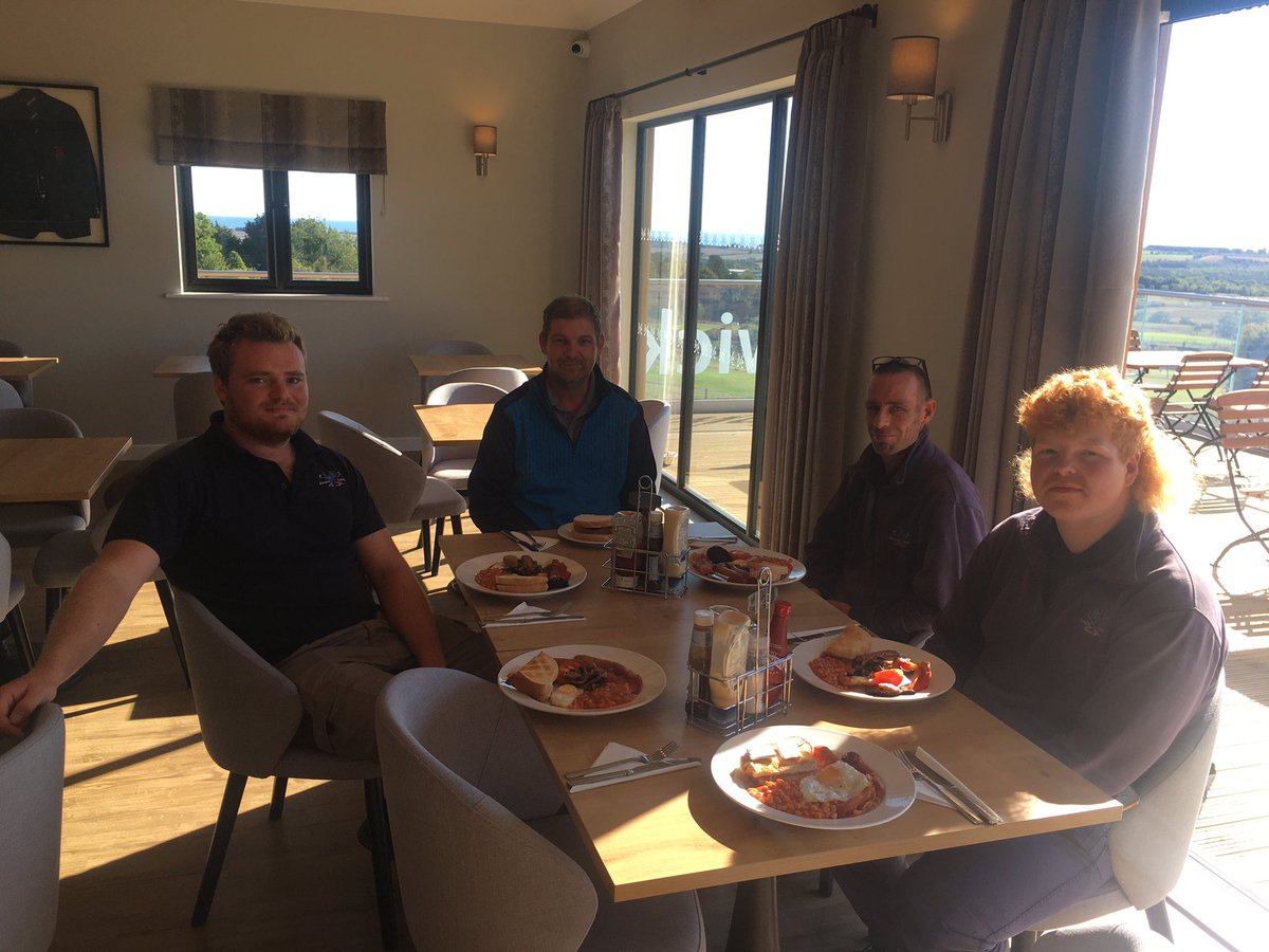 Massive thanks to these lads for the last 6 months of extremely hard work <a href="/AlnwickGolf/">Alnwick Castle Golf</a> in very difficult conditions at times, we couldn’t achieve what we have without a team 👍🏻 #ThankaGreenkeeper