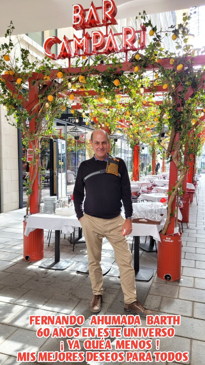 artpublipop1's tweet photo. MUCHAS GRACIAS POR 
LAS FELICITACIONES.
SOIS MUY AMABLES .
AHORA, CON 60 AÑOS, 
YA PUEDO QUEJARME  
CON CRITERIO.
EMPEZARÉ EL NUEVO DÍA
CON  " CAMPARI ORANGE " 
A VUESTRA SALUD, Y LOS MEJORES TIEMPOS, QUE 
DEBERÍAN LLEGARNOS -PRONTO-A TODOS, F Ah!
https://t.co/rH79XUtXR4 https://t.co/D9eG6YDiA9