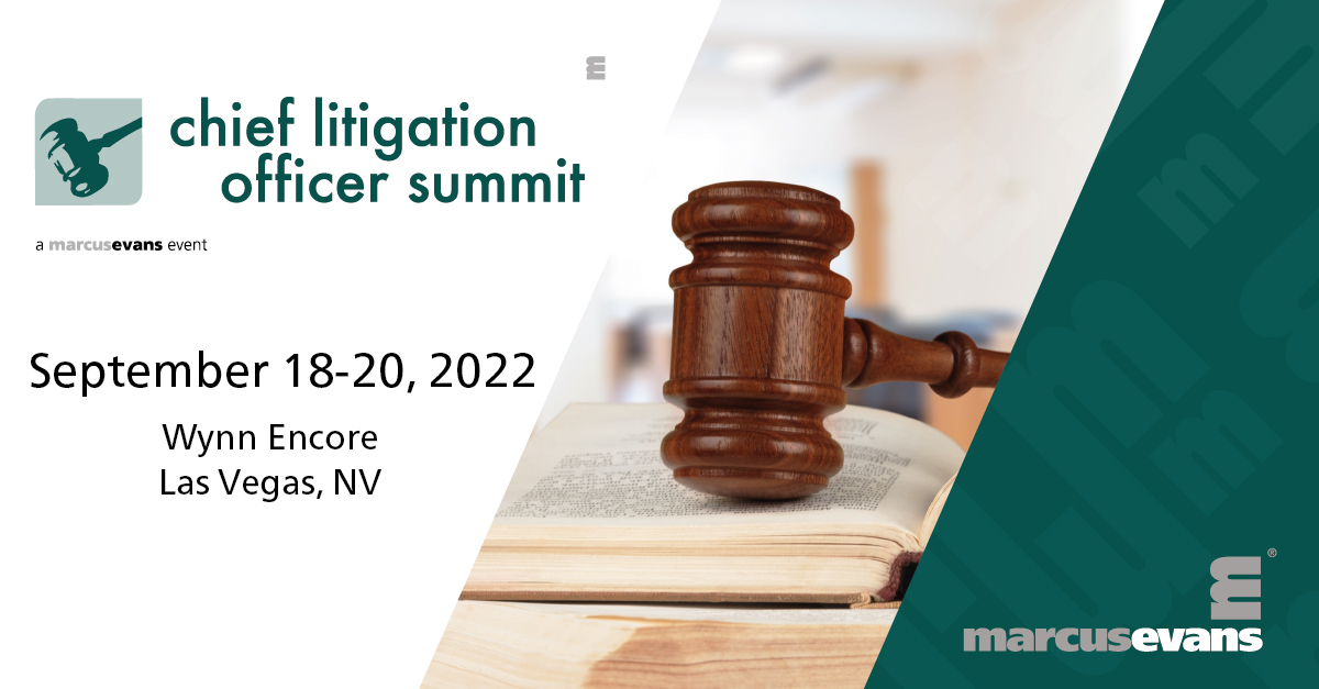 meEventsGlobal's tweet image. The Chief Litigation Officer Summit returns on 18-20 September 2022 in Las Vegas, US!
#manythanks to our media partners 
@LawyerMonthly
@IP_Matrix
@TodaysGC
@ifcreview
@conventuslaw
@IEEPI
@ICLG_GLG
@JuvePatent
You can visit bit.ly/3IVNtsx for more information. #melegal