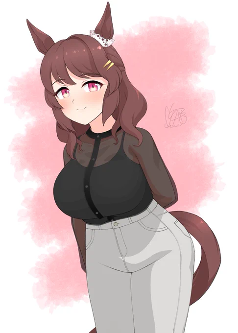 普段しないファッションして来たライトハローさん#ウマ娘 
