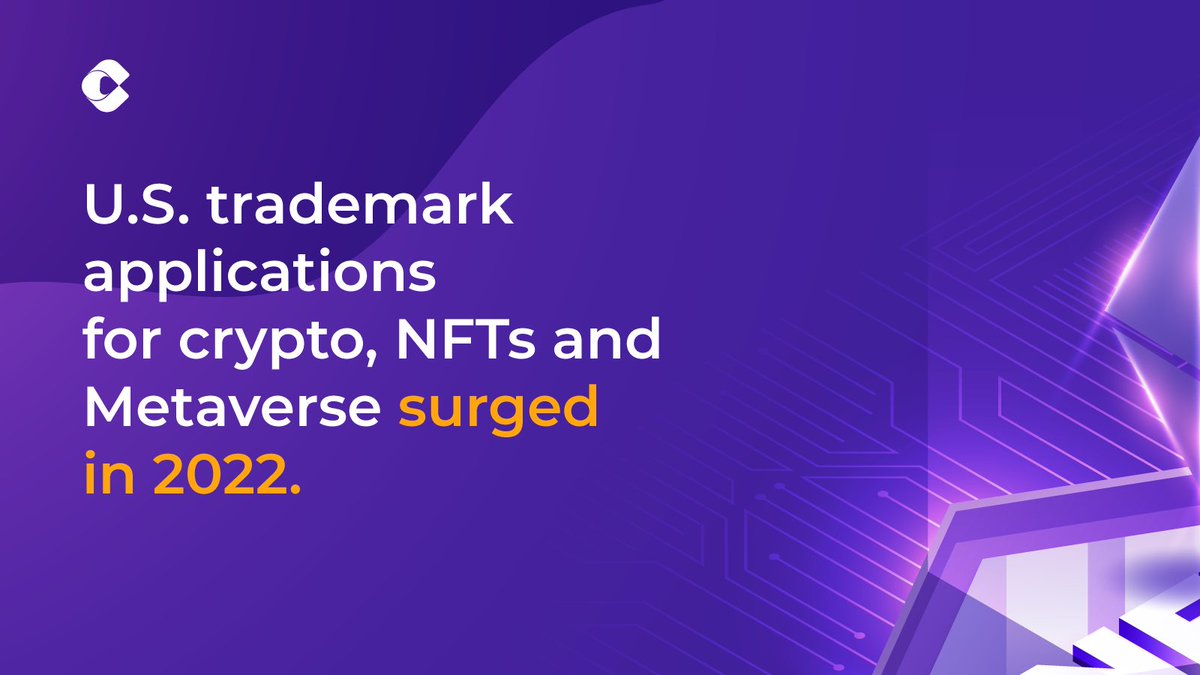 crypsoHQ's tweet photo. Trademark applications for crypto surged in 2022.

#crypso #cryptocurrency #NFTshill #Metaverse https://t.co/8VAWquUPe4