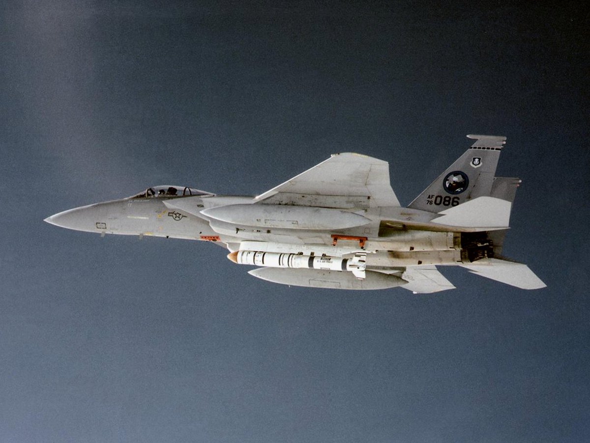 RealAirPower1's tweet image. #OTD: 37 years ago, Maj. &quot;Doug&quot; Pearson, flying an F-15A, launched an ASM-135 ASAT missile to successfully destroy a P78-1 Solwind satellite orbiting Earth at an altitude of 555 km (Sept 13, 1985). Doug is the first (and only) pilot in history to bring down a satellite. #avgeeks
