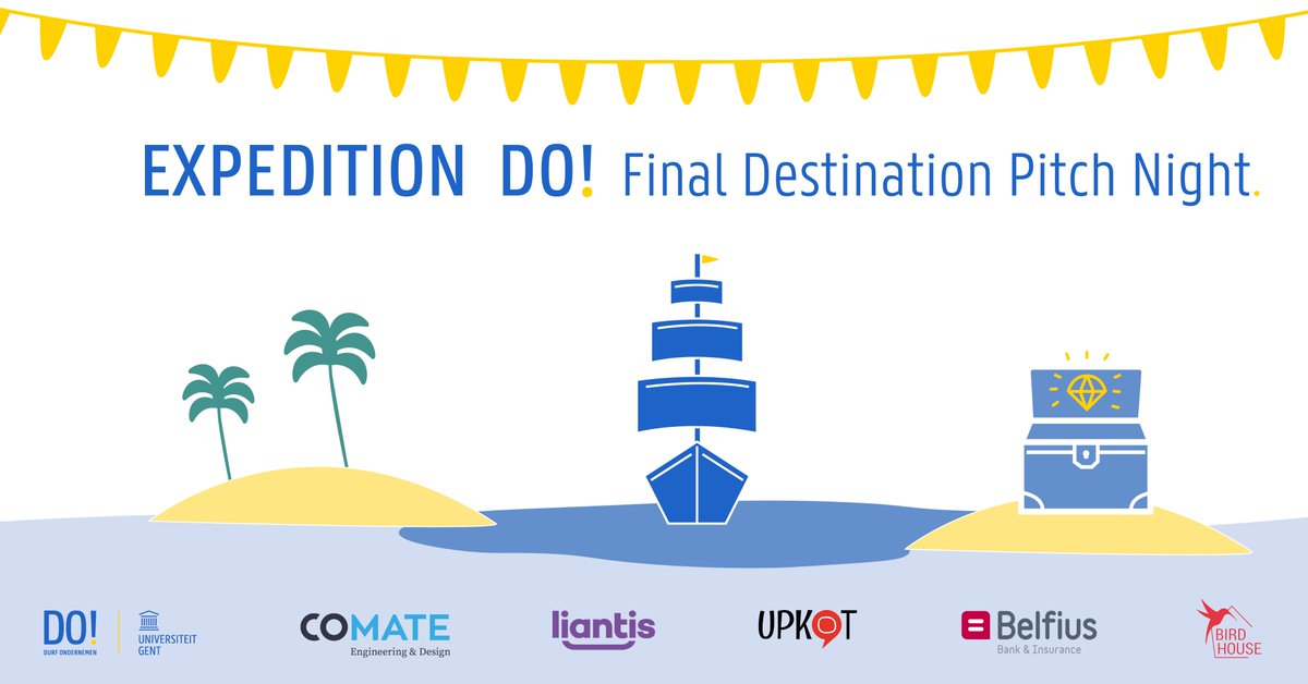 Come and support the 8 student &amp; researcher finalist teams of #expeditiondo 2022 - <a href="/ugent/">UGent</a>'s startup programme - in a glamorous live pitch show on 4 October: do.ugent.be/events/final-d…
<a href="/LiantisBe/">Liantis</a>, <a href="/Belfius/">Belfius</a>, <a href="/GoBirdhouse/">Birdhouse</a>