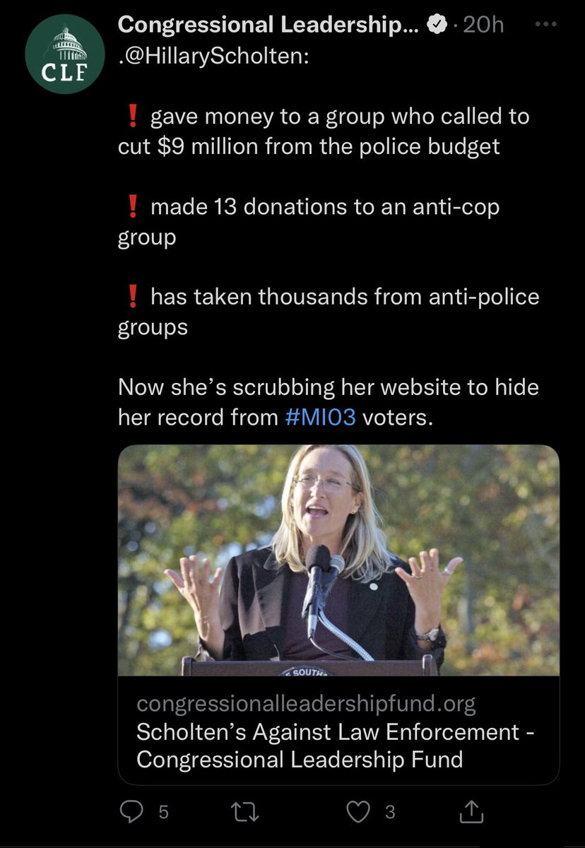 Here, <a href="/CLFSuperPAC/">Congressional Leadership Fund</a>, fixed it for ya!

❗️worked at the nation’s top law enforcement agency

❗️only candidate to be endorsed by law enforcement in this race

❗️ proven leader, community-builder and unifier 

❗️and that’s not even me in your picture…