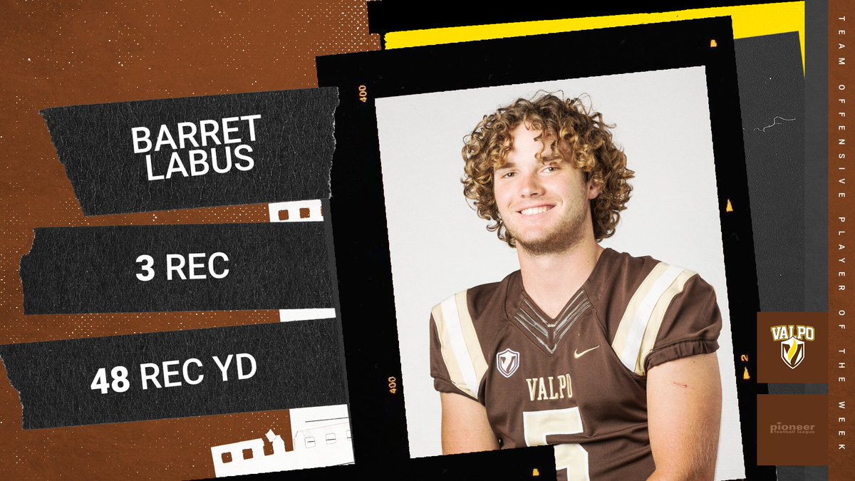 TEAM PLAYERS OF THE WEEK❗ 

🌟 <a href="/barretlabus23/">Barret Labus</a>, Offense 
🌟 <a href="/BenHines3/">Ben Hines</a>, Defense 
🌟 @Evan_Matthes99, Special Teams

#GoValpo