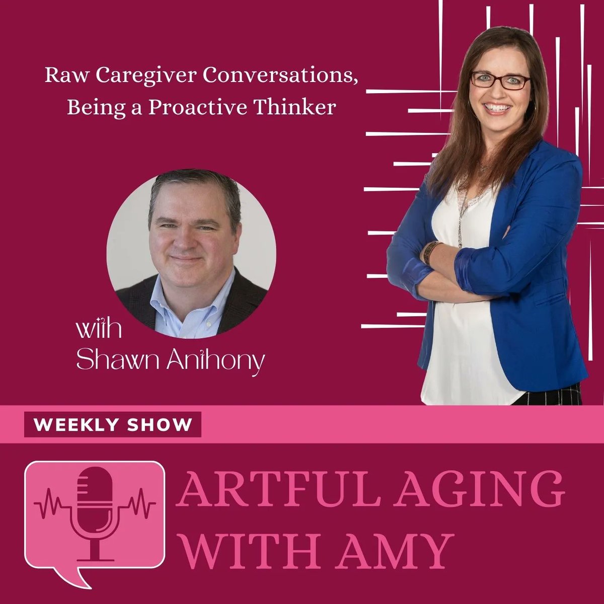 artfulaging's tweet photo. Join us in Part One - Raw Caregiver Conversations, Being a Proactive Thinker 
with @shawn_i_anthony 
LISTEN IN on a live caregiver conversation about all the ups and downs of being a caregiver and a professional in the senior's industry 
 #caregiverconversation #proactivethinker https://t.co/GwVcPir3Cp