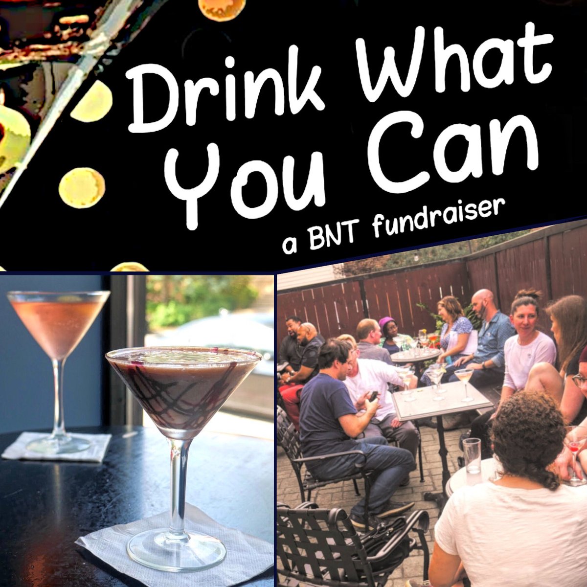 🍸 RAISE YOUR GLASS // Our Drink-What-You-Can fundraiser @ Marty's Martinis is back THIS SUNDAY, Sept. 18 from 2-5pm! Come grab a drink + pitch in to the 50/50 raffle to support our #PayWhatYouCan model for our upcoming season!

#BrokenNoseTheatre #ChicagoTheatre #MartysMartinis