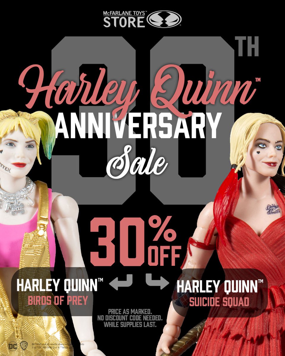 McFarlane Toys on Twitter "In celebration of Harley Quinn's 30th