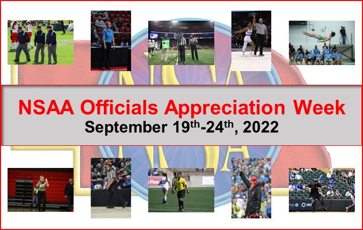 nsaahome's tweet photo. It’s NSAA Fall Officials Appreciation Week! THANK YOU to all of our officials for their hard work &amp; dedication to NSAA activities! #NSAARespectTheRef #nebpreps https://t.co/DHobhLj83B