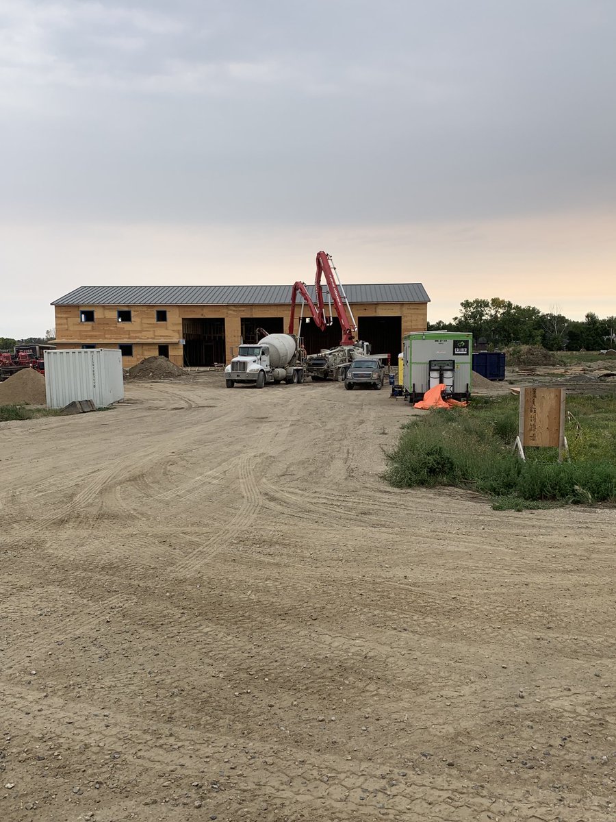 LaverneH's tweet photo. Pouring the floor today waiting for windows and doors to show up fire halls looking good https://t.co/iicDTOiMVl