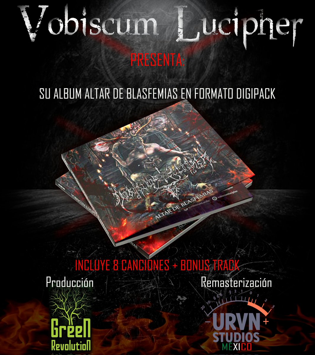 VobiscumLucifer's tweet photo. Nuestro digipack y esta disponible! https://t.co/iZrh834tGJ