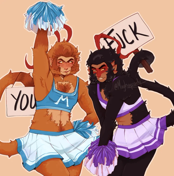 Go team! [#monkiekid #shadowpeach] 