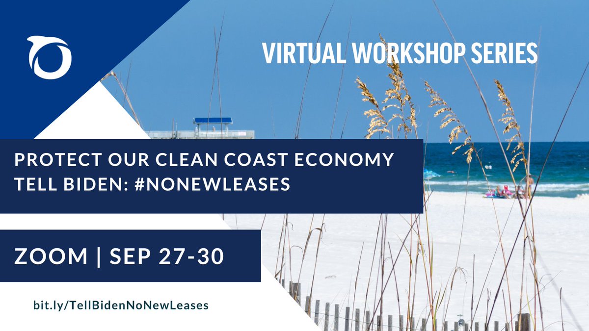 SAVE THE DATE: Join @Oceana and @Biz4Oceans the week of 9/26 to learn how you can stand for #NoNewLeases. Offshore drilling has threatened coastal livelihoods for too long. REGISTER TODAY to join businesses across the country who want to #ProtectOurCoast bit.ly/TellBidenNoNew…