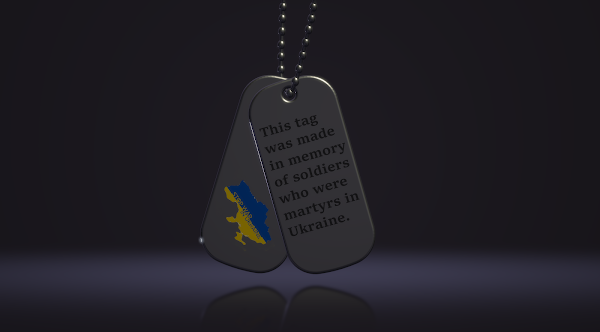 Ostenitferouseg's tweet photo. "Donation Tags" is now in @opensea 
This tag was made for all patriotic soldiers who died in the Ukrainian War to protect their country. The income from the sale of the tags will be donated to the Ukrainian state.
To review the collection ↓
https://t.co/54NhsR9lDw
#NFT #nftart https://t.co/bw5eMfzSmO