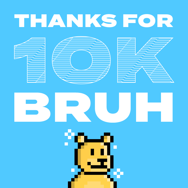 bruh_bears's tweet photo. We will never forget who was here in the beginning.

Thanks for 10k followers 💙🧸

(P.S You’re still early bruh.  Major announcement soon 🤫) https://t.co/B3JUR0fU7e