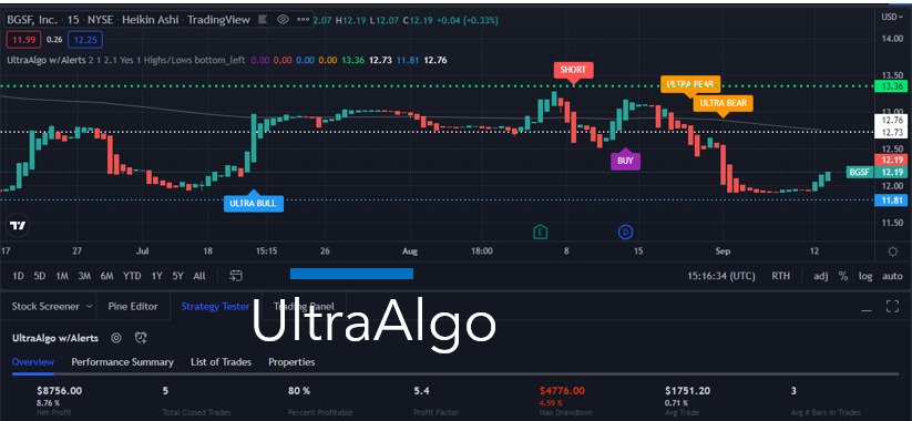 TradingView Chart for Bgsf Inc