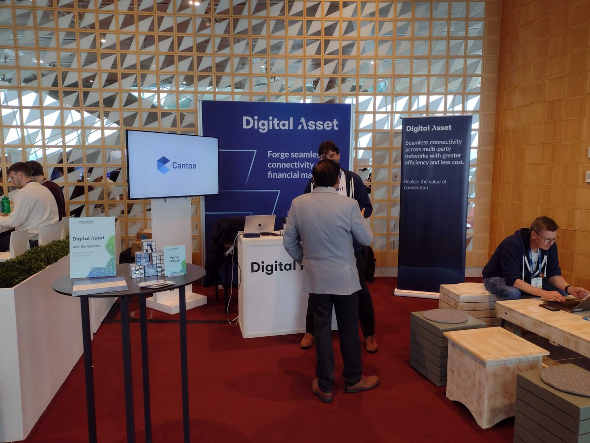 digitalasset's tweet photo. It's been a busy week for Digital Asset in Dublin at
@Hyperledger -- make sure to stop by the #developerlounge and say hi to the team! https://t.co/A3eyPzurmw