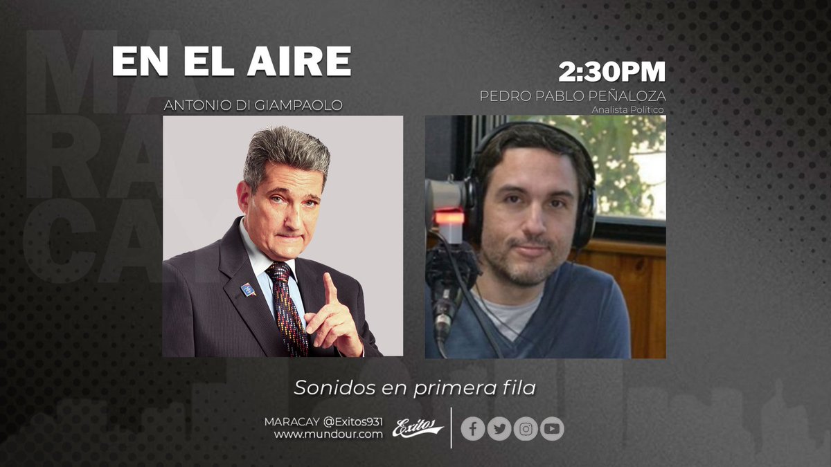 adigiampaolo's tweet photo. Esta tarde en el #programaEnelAire por @Exitos931 el periodista Pedro Pablo Peñaloza nos habla sobre #CronicasdelCaribe para relatar la tragedia de la #migración @pppenaloza https://t.co/giJ2XYdc6Z