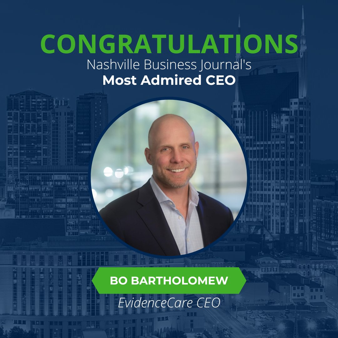 evidencecare's tweet photo. We're excited to share that our CEO Bo Bartholomew has been named one of @nashvillebiz's most admired CEOs for 2022! Congratulations Bo!
#nashvillebusinesses #healthcaretechnology #evidencecare https://t.co/2i3XSakLOT
