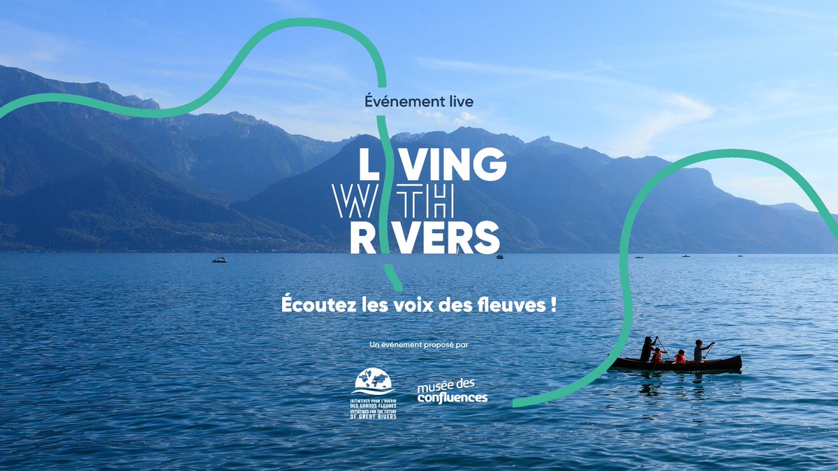 ✨Soirée inédite Living with Rivers✨
Organisée par <a href="/IAGF_IFGR/">Avenir Fleuves</a>  et @mdc_confluences, le 27 octobre, de 19h à 21h. 
Un événement exceptionnel pour la sensibilisation et l'engagement pour les fleuves !
🔹 En ligne : youtube.com/watch?v=IdkJWT…
🔹 En présentiel : museedesconfluences.fr/fr/agenda/livi…