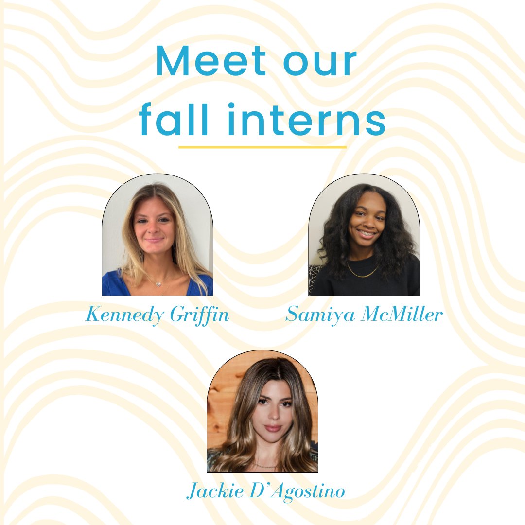 Fisch_Tank's tweet image. Say hello to the newest members of the FischTank team, our fall 2022 interns!

🟡 Kennedy Griffin, senior at @KeanUniversity 
🔵 Samiya McMiller, senior at @oaklandu 
🟡 Jackie D’Agostino, graduate student at @nyuniversity 

#PRteam #PRinternships