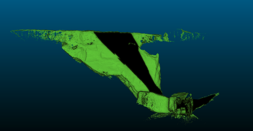 ExynTech's tweet image. Every unknown area presents a unique challenge for ExynAI. But even w/ cables, dust &amp;amp; a wicked dog-leg left, the ExynAero mapped this entire stope in 97 seconds and captured MORE data than a traditional CMS.(black section in the second image) 🤯#NoGPSNoProblem #AutonomousMining