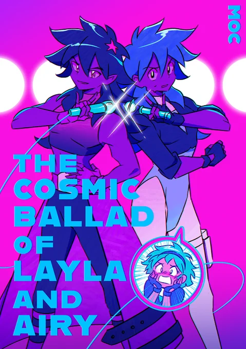 It's almost here! The Cosmic Ballad of Layla and Airy will make its digital debut at  on October 1st! Here is a sneak peek at the cover and synopsis...Please look forward to Layla and Airy's hot-blooded relationship Thank you so much for your support! 