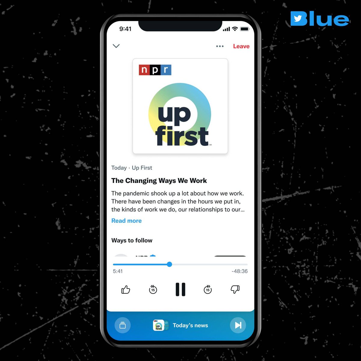 🎧 Twitter, podcast sekmesini, şimdilik iOS kullanıcıları ve Türkiye'de henüz kullanımda olmayan Blue üyeleri için başlattığını duyurdu.