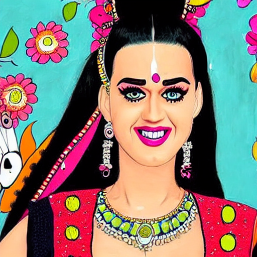 Interesting images of <a href="/BarackObama/">Barack Obama</a> and <a href="/katyperry/">KATY PERRY</a>   using stable diffusion with textual inversion concepts: watercolor-portrait and madhubani-art from <a href="/huggingface/">Hugging Face</a>. Incredible progress in Generative AI!