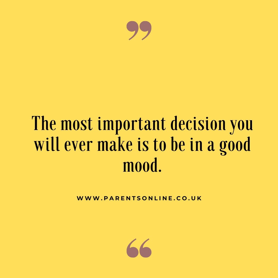 Have you ever noticed that when you're in a bad mood, things start to go wrong, we say 'it's one of them days', because we believe it's going to be one of those days, it is. This is the same for our children, if they see that we are always negative. Visit #parentsonline to chat.