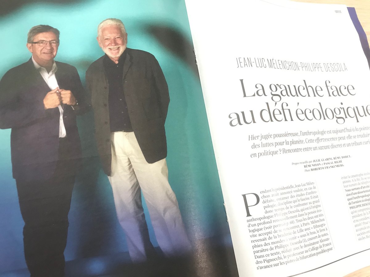 Comment ces histoires de "non-humains", de "géo-classe" ou de "cosmogonies" peuvent-elles se transposer en politique ? 

Dans @lobs de la semaine, nous faisons dialoguer Descola et Mélenchon (et ils parlent beaucoup de rouges-gorges)