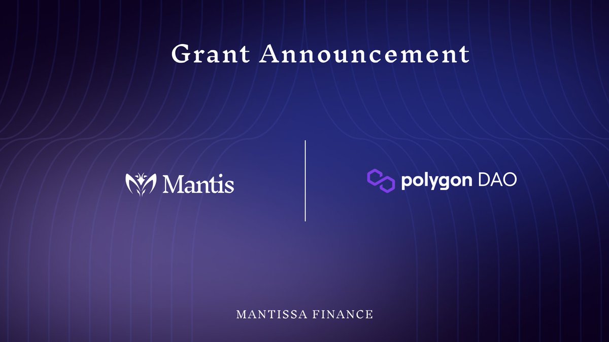 We are glad to announce that MantisSwap has been awarded a Voucher Grant by @0xPolygonDAO Village. 🤝 We are grateful for the faith shown in us by the good folks at @0xPolygon and with their continued support we will make mass adoption a reality! 💜 #DeFi #DEX #CryptoNews